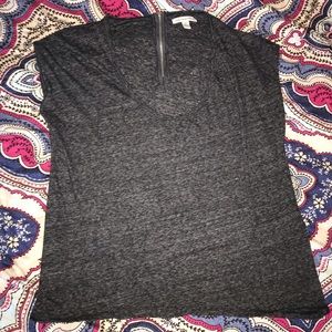 Gray shirt with zipper in back from A&E!
